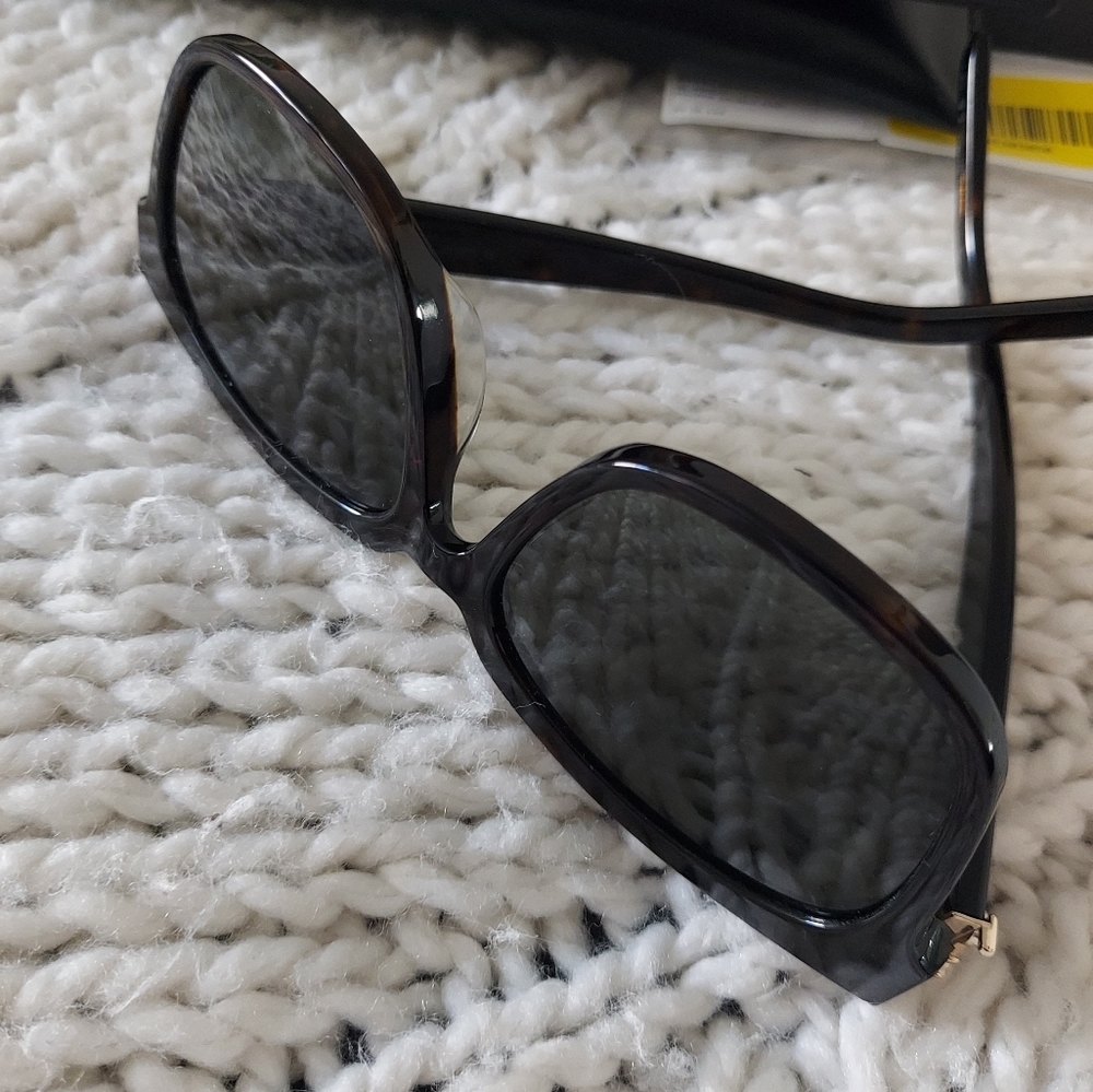 SAINT LAURENT Women's Havana Brown Square Sunglasses - Picture 9 of 14